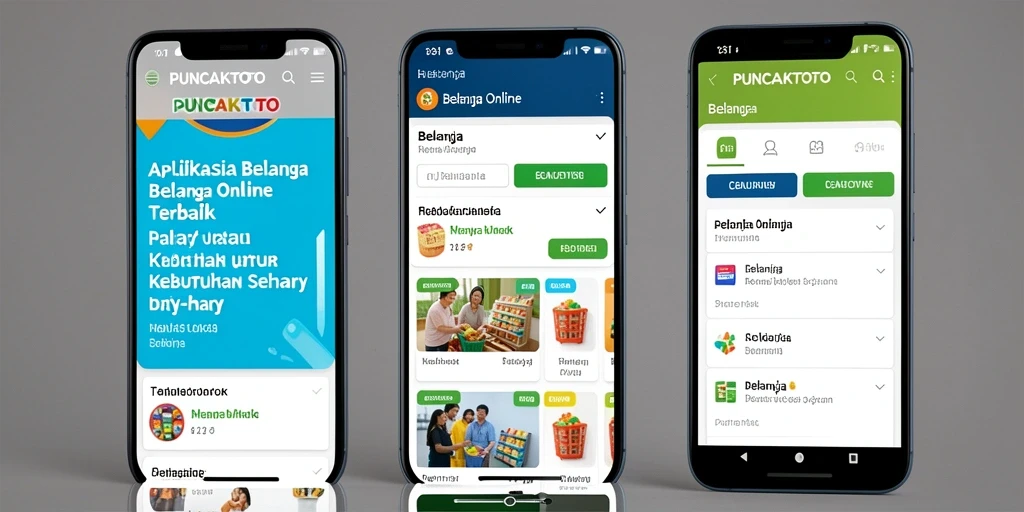 Tampilan antarmuka aplikasi PUNCAKTOTO untuk belanja online.