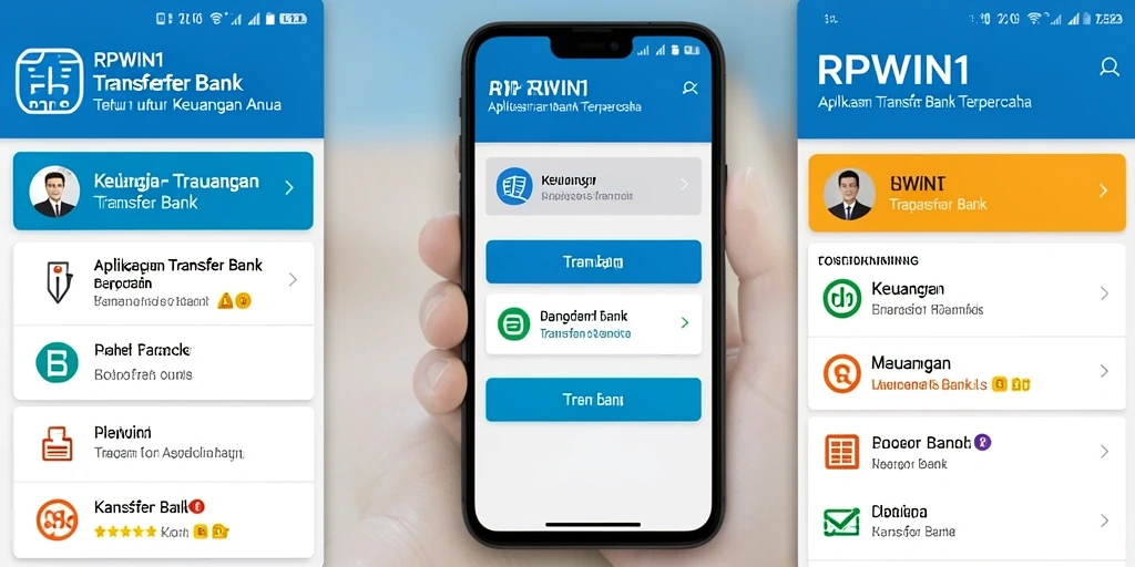 Antarmuka pengguna RPWIN1 menunjukkan fungsi Transfer Bank yang sederhana dan efisien.