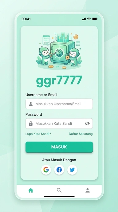 Tampilan halaman login ggr7777